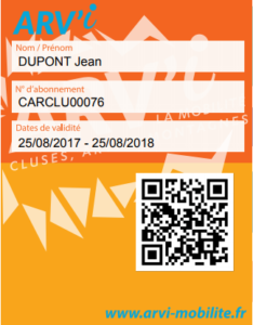 abonnement cluses Abonnement Arvi Mobilité